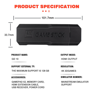 X2 128GB - Consola <span class=keywords><strong>de</strong></span> Juegos Portátil Ergonómica y Ecológica GD10 4K 3D HD Retro con Control Inalámbrico <span class=keywords><strong>de</strong></span> 2.4GHz y <span class=keywords><strong>Emulador</strong></span> <span class=keywords><strong>de</strong></span> TV - Product Image 6