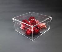 Boîte cadeau de fête des mères pour Pack Transparent carré rond luxe demoiselle d'honneur décoration de Noël acrylique plexiglas boîte cadeau personnalisée