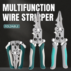 Pelacables multifunción de 10 AWG con mango de agarre suave de acero inoxidable para uso industrial, entrada frontal y lateral - Product Image 5