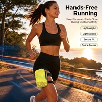 Brassard de téléphone unisexe en PU holographique premium, brillant, en forme de barillet, avec motif lettre, imperméable et réfléchissant, pour la course et le fitness