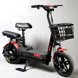 Customization Product 2 Wheel Electric Scooter 350W LEAD-ACID Battery Long Range City Electric Bike Ebike Bicycles With Basket