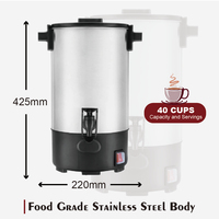 Distributeur de boissons chaudière à eau en acier inoxydable eau chaude électrique thé lait café urne avec contrôle de la température pour la restauration