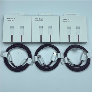 สาย USB-C ถึง C ความยาว 1 เมตร สายถักไนลอนชาร์จเร็วสำหรับโทรศัพท์มือถือ ขั้วต่อประเภท-C สำหรับไอโฟน 15-18 แท็บเล็ต USB-C แล็ปท็อป - Product Image 6