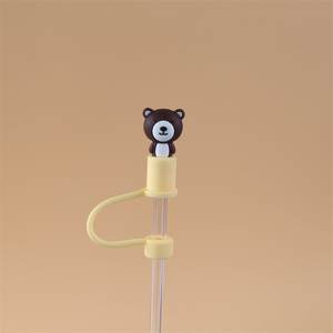 Tapas de <span class=keywords><strong>paja</strong></span> amarillas tamaño desmontable 8mm 10mm 12mm cubierta de <span class=keywords><strong>paja</strong></span> de silicona para muñecas logotipo personalizado ecológico Topper de <span class=keywords><strong>paja</strong></span> 3D para barras - Product Image 4