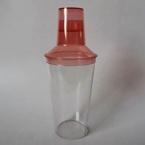 Coctelera de Plástico Acrílico Transparente Negra, Mezcladora de Bebidas, Kit de Coctelera para Martini, Coctelera Boston - Product Image 3