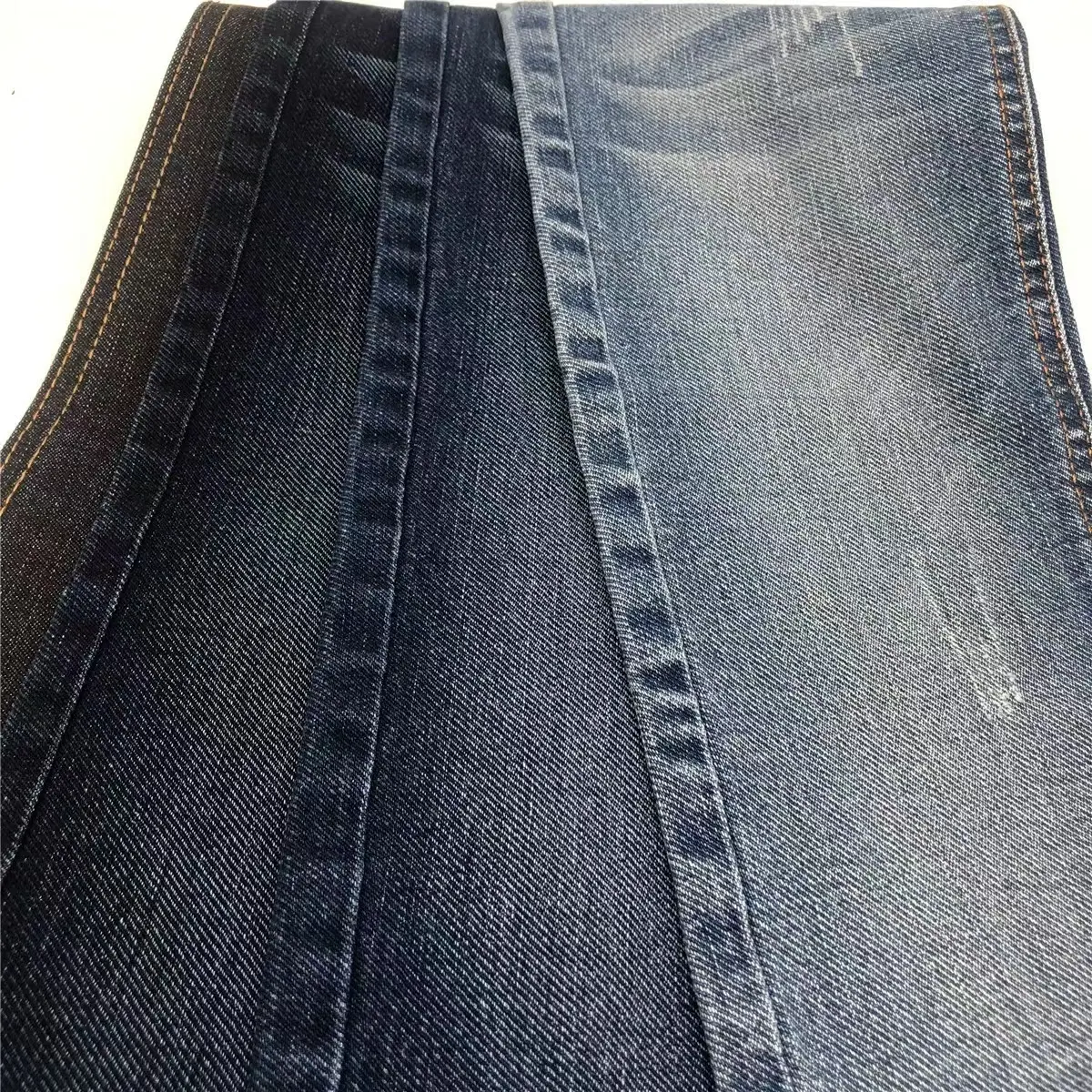 Toptan örgü gibi tekstil, tedarikçisi yumuşak % 80% pamuk % 20% polyester 8oz-12oz mix kaliteli Indigo denim stok kumaş için kot/