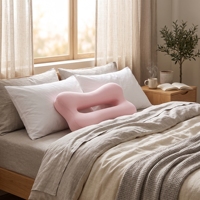 Oreiller de sommeil lavable en mousse à mémoire de forme à trou auriculaire, à rebond lent, pour dormeurs latéraux, avec soutien du cou