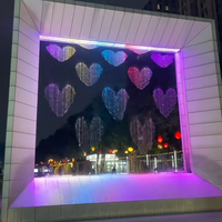 Cortina de Agua Digital Fenlin con Pantalla LED de 7 Colores, Acero Inoxidable 304, Diseño Moderno, Mensajes de Texto, Control por Software