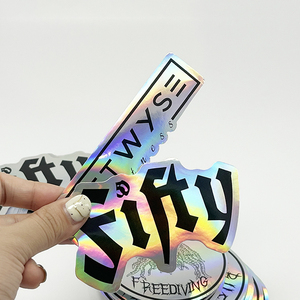 Venta al por mayor de etiquetas holográficas troqueladas impermeables de forma Irregular, Impresión de pegatinas de holograma de vinilo personalizada - Product Image 5