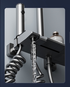 Set Doccia Completo Intelligente con Display Digitale Grigio Canna di Fucile, Soffione Pressurizzato e Rubinetteria da Bagno <span class=keywords><strong>a</strong></span> Getto Morbido per Condizioni Igieniche - Product Image 2