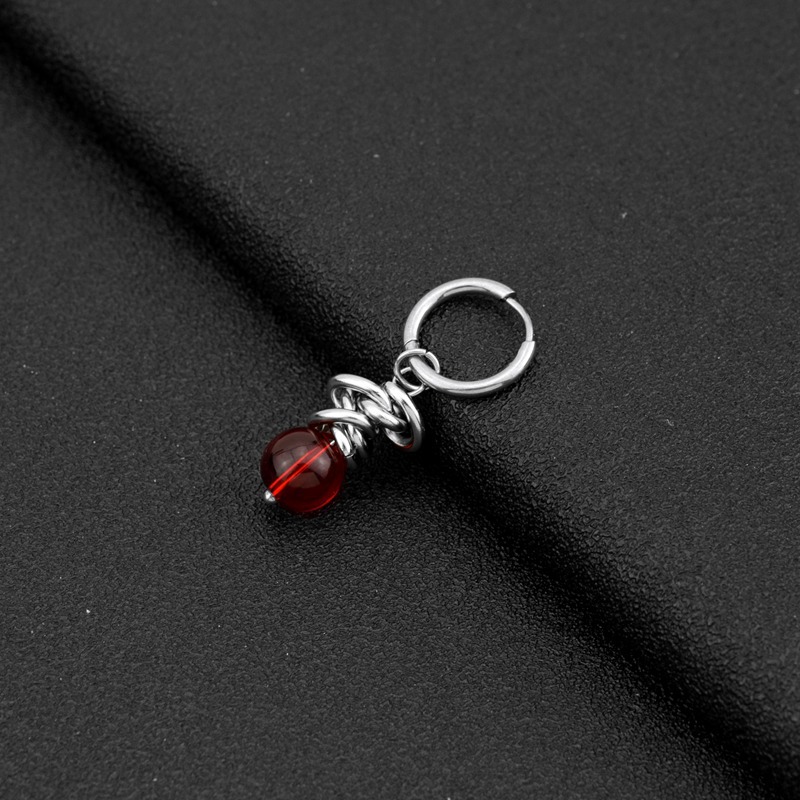 E008-Red1(One there are ear holes earring)