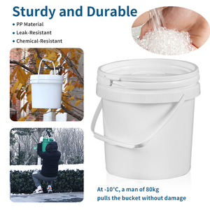 Seau d'emballage rond <span class=keywords><strong>en</strong></span> PP robuste de 5 litres, épaisseur <span class=keywords><strong>60</strong></span> MIL, avec impression personnalisée du logo IML - Product Image 6