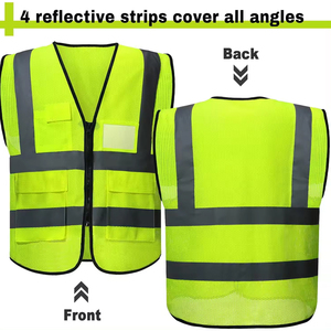 Gilet de sécurité industrielle Gilet de travail haute visibilité Ingénieur en construction de trafic avec norme CE EN20471 et ANSI ANT5PPE - Product Image 2