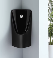 Urinoir mural triangulaire à capteur, chasse d'eau par siphon, design moderne, en céramique, pour usage public et domestique, petits espaces