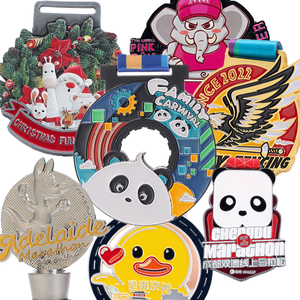 Tùy chỉnh hình dạng cá nhân kim loại 3D đúc chết huy chương tam giác bơi vàng bạc huy chương đồng dập - Product Image 6