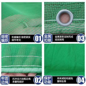 Tuoyue Flame Retardant Close Mesh Net 1.5x6m Construction Site Fall Protection Safety Netting Scaffolding Cover - Product Image 5