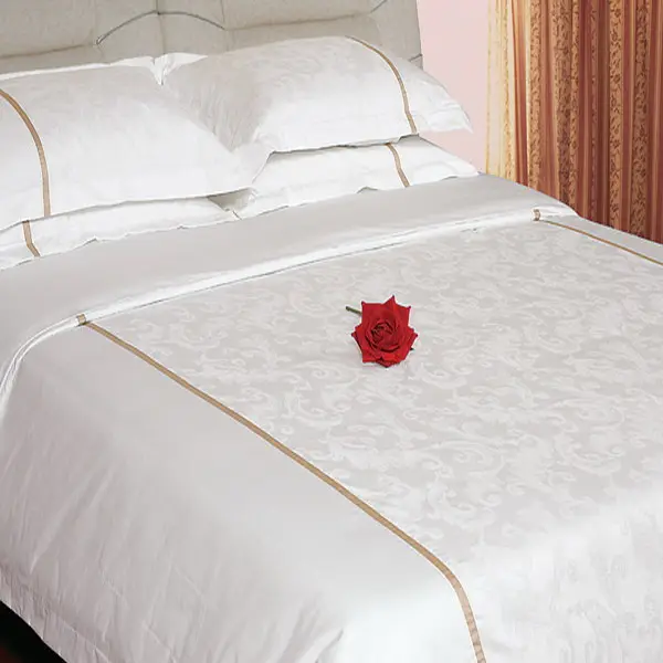 Selimut Tempat Tidur 100% Katun Mewah Hotel Bintang 5 Populer Set Selimut Putih Grosir