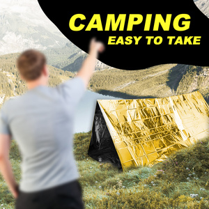 Couverture thermique en Mylar imperméable légère de 1mm de mode portable aluminisée en or pour les visites de premiers soins de survie en plein air - Product Image 6