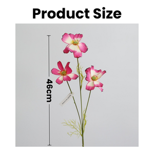 Nouvelles têtes de fleurs artificielles en tissu de soie Galsang rose rouge Cosmos pour la décoration de mariages, maisons et hôtels - Vente en gros - Product Image 2