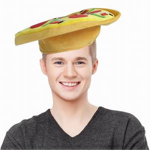 Chapeau de pizza amusant et original pour adultes (hommes et femmes) – Idéal pour Noël, Halloween, fêtes costumées et soirées déguisées - Product Image 1