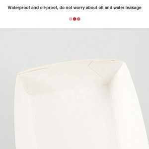 Cetak kustom Logo sekali pakai kertas bungkus Sushi nampan makanan wafel Crepe kotak nampan makanan perahu - Product Image 3