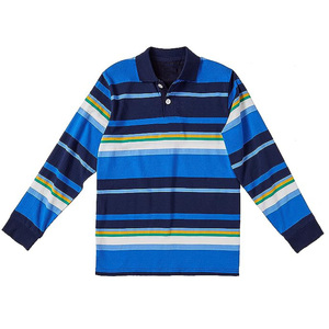 Vintage Preppy Stijl Garengeverfde Gestreepte Katoenen Rugby Top Oversized Zwaargewicht Gebreide School Leaver Casual Kinder Rugby Trui - Product Image 6
