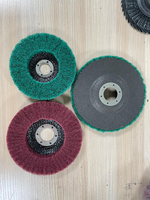 Disque à récurer vert rouge de 4 pouces Disque de ponçage à lamelles en nylon non tissé pour meuleuse d'angle Meule à polir
