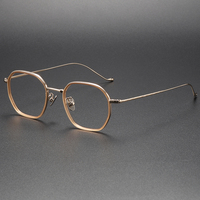 8513 femmes hommes gros lunettes prêt Stock Vintage lunettes lunettes cadres titane acétate combinaison optique cadre