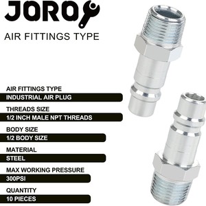 Suministramos Acoplamientos Rápidos de Alto Flujo Estilo Americano 1/2 NPT con Roscas Externas e Internas para Piezas Neumáticas - Product Image 4