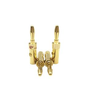 Conector de altavoz chapado en oro de cobre para amplificador, conector tipo banana de 4 mm, conector de cable de altavoz, salida de fábrica - Product Image 1