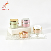 Flacons cosmétiques cylindriques en acrylique de 10g à visser, format voyage, pour crème contour des yeux et visage, soins de la peau, taille d'essai, vente directe usine