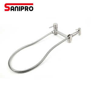 Латунный скрытый смеситель для унитаза SANIPRO, кран для биде с горячей и холодной водой, матовый никелевый ручной распылитель для ванной комнаты, биде - Product Image 2
