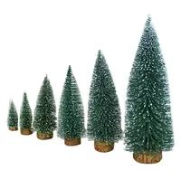 15cm גבוה מיני עצי חג המולד ללא אור PVC צמחים מלאכותיים עבור שולחן עבודה ריהוט מאמרים
