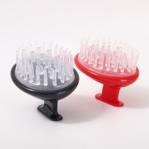 Anpassbare kostenlose Probe Manuelle Haar Kopfhaut Massage gerät Shampoo Bürste für nasse und trockene weiche Silikon Haar dusche ovale Form - Product Image 6