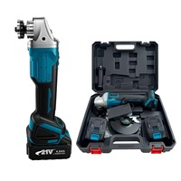 Meuleuse d'angle sans fil industrielle haute puissance à batterie lithium 12 000 tr/min, portable, pour polissage et découpe, 4,0 Ah