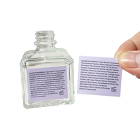 Étiquettes d'ingrédients rectangulaires imperméables pour flacons cosmétiques, étiquettes adhésives durables à finition mate pour flacons de parfum en verre