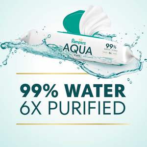 Toallitas Húmedas para Bebé Aqua Pure, Sin Fragancia, para Piel Sensible, Desechables, Boyeb, Paquete de 672 Unidades, Venta al Por Mayor - Product Image 2