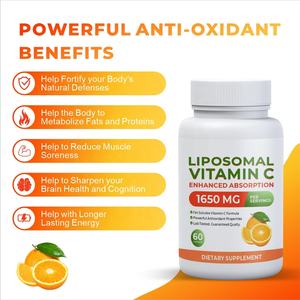 Capsule di Vitamina C Liposomiale Julong OEM ad Alto Assorbimento, Integratore di Vitamina C Liposolubile, Booster di Collagene, Vitamina C Sbiancante - Product Image 4