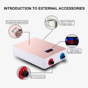 Elektrikli Tankless Su Isıtıcısı Paslanmaz Çelik Isıtma LED Dijital Ekran Plastik IPx4 Su Geçirmez Duvara Monte Ev Tipi Karavan İçin - Product Image 5