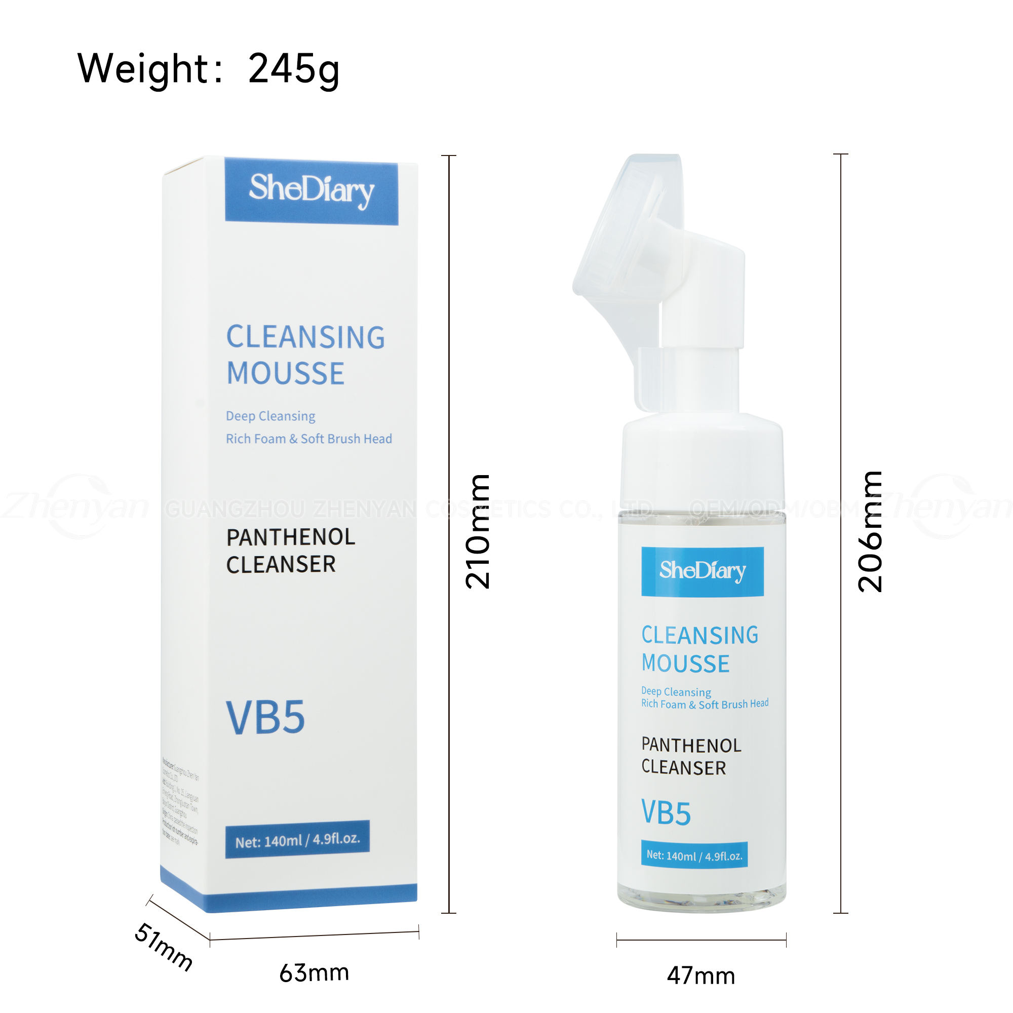 Amino Acid Cleansing Foam (VB5) 140ml