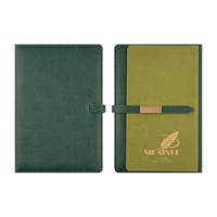 Cuaderno de oficina A5 de tapa dura de cuero PU personalizado organizador de impresión Agenda con cerrojo magnético