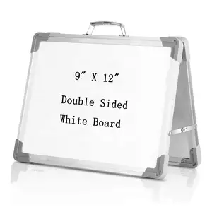 9 "X 12" Desktop Magnetic Foldable Whiteboard Portable Double Sided Easel Small Dry Erase White BoardためKids Home Office