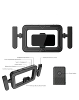 Anneau lumineux portable pour téléphone portable, idéal pour la photographie en direct, rechargeable, température de couleur réglable 2900-3100K, vidéo en un clic