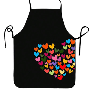 Customized Waist Apron Unisex Heart Print Valentines Day Gift <b>Kitchen</b> Cooking Custom Logo Wholesale OEM - Product Image 1
