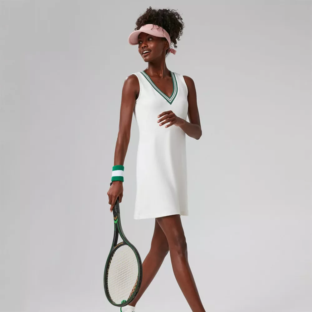 SPFAS Robe De Tennis Pour Femme, Robe De Tennis De Golf Avec Short Séparé, Robe D'entraînement