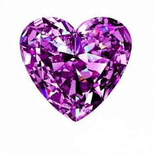 อัญมณีทรงหลวมรูปหัวใจเพชรโมอิสสีม่วงคุณภาพระดับพรีเมียมเกรด AAA - Product Image 1