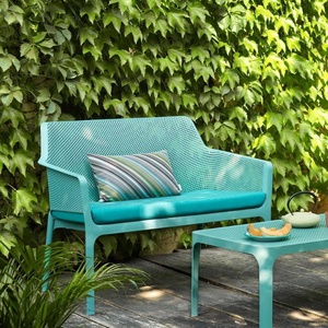 Moderna ed Elegante Poltrona in Plastica con Schienale Reclinabile <span class=keywords><strong>per</strong></span> Due Persone, Uso Esterno in Giardino e Balconi - Product Image 3