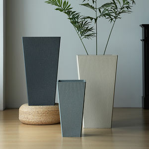 Deep High <strong>Plastic</strong> <strong>Garden</strong> Planters for Outdoor/Indoor Plants <strong>Tall</strong> Square Large Plant Pots Stackable Nordic <strong>Plastic</strong> Flower Pots - Product Image 3
