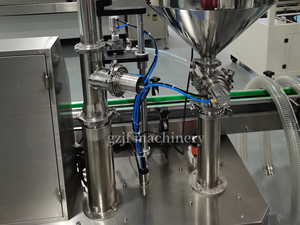 Jinfeng One Heads Crema facial automática Loción Gel corporal Spray para el cabello Cosméticos Crema Botella Servo Bomba de pistón Máquina de llenado de pasta - Product Image 5