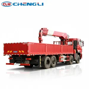 รถเครนติดรถบรรทุก 12 ตัน รถเครน CLW รถบรรทุกบูมไฮดรอลิกสำหรับวัสดุก่อสร้าง - Product Image 6